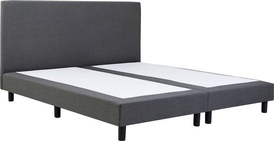 Boxspring Serenity - 180x200 Zonder matras - Antraciet Glad - AVV Matrassen