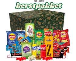 Kerstpakket Deluxe - Geschenkpakket - Vol Snacks & Drinken - Kerstpakket Eten - Kerstpakketten - 24 producten - Kerstpakket Food