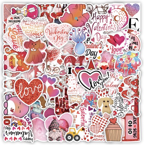 Valentijn Stickers – 50 stuks – Vinyl – Bullet Journal Stickers