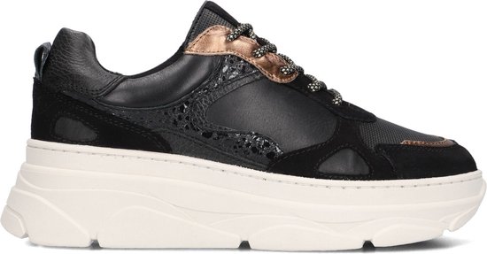 Omoda Jana Sneakers Dames Leren Sneaker Zwart Maat 40 bol
