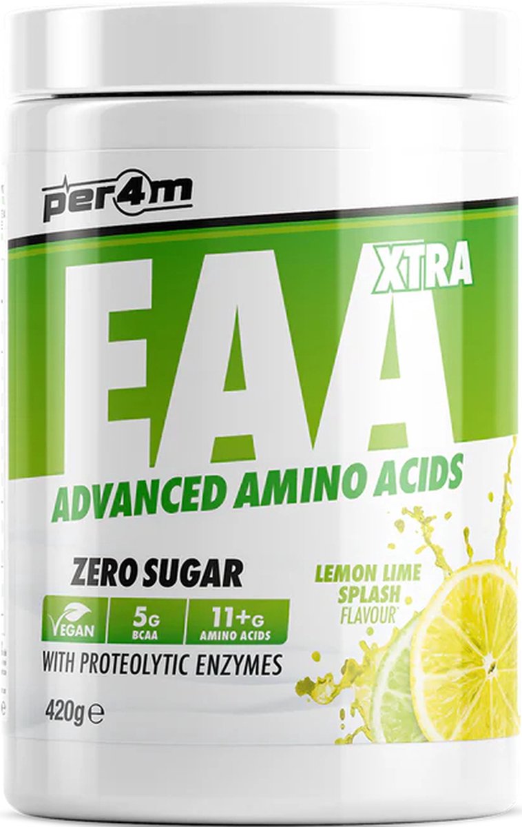 Goedkoopste Per4m - EAA Xtra 420g - Lemon Lime Splash - Aminozuren - EAA - Fitness - Krachttraining - Sportvoeding