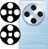 Camera Lens Protector - Geschikt voor OPPO Find X8 Pro Camera Lens Protector - 9H Tempered Glass Duo-Pack - Zwart
