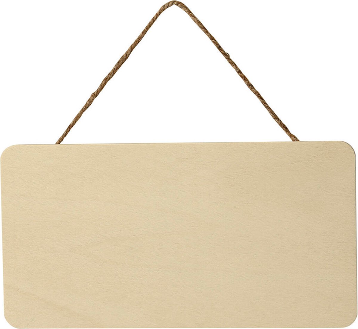 Hangend Bordje/Deurbordje - DIY-Deco & Hobby/Creatief - Duurzaam & Onbehandeld Hout - 11x21cm