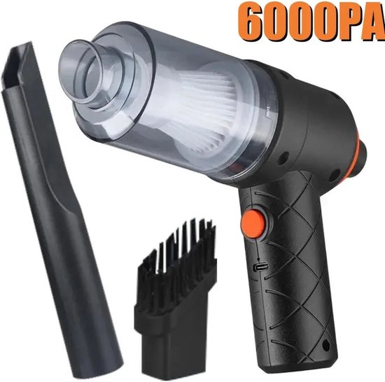 Draadloze Auto Stofzuiger 6000Pa Handheld Zwart - Draadloze - €27,50
