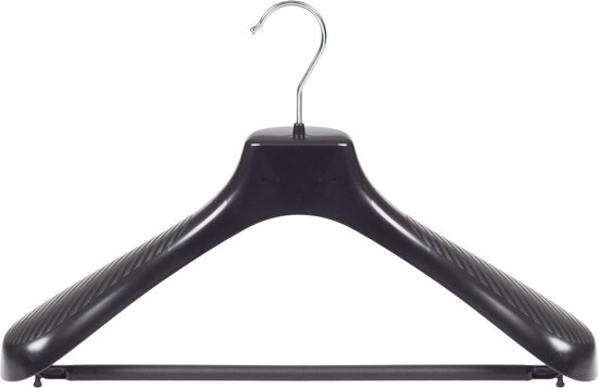 De Kledinghanger Gigant - 20 x Mantelhanger / kostuumhanger kunststof zwart met
