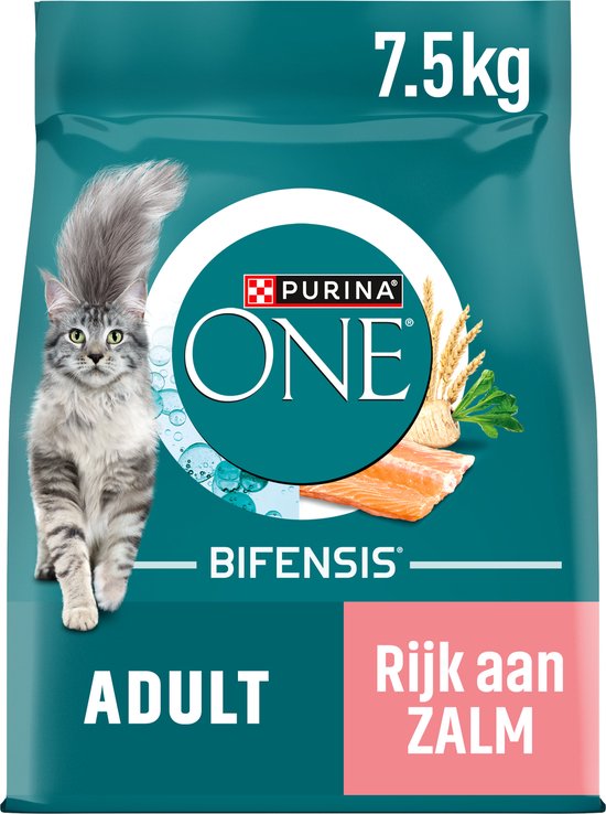 PURINA® ONE® Adult - Kattenbrokjes - Zalm & Volkoren Granen - 7.5 kg
