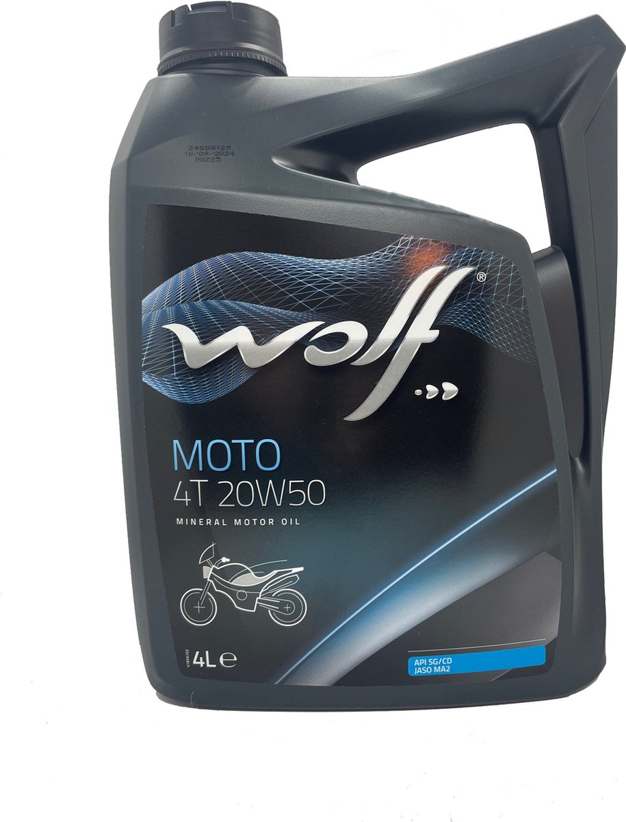 20W50 Minerale motorolie 4T V-twin,voor uw klassieke motorfiets, 4 ltr, o.a. Harley Davidson