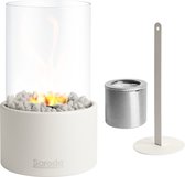 Bol.com Saroda Tafelhaard - Wit - Sfeerhaard - Binnen & Buiten - Bio-Ethanol - Sinterklaas Cadeau aanbieding