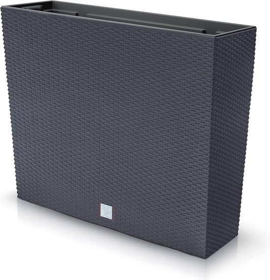 Bac à fleurs rectangulaire en plastique avec insert pour jardin et terrasse