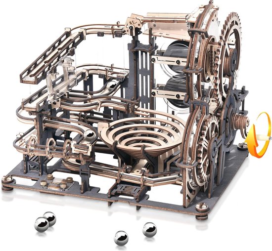 3D Houten Marble Run Puzzel Modelbouwset voor Volwassenen - Uitdagend Bouwpakket voor Verjaardag & Valentijnsdag