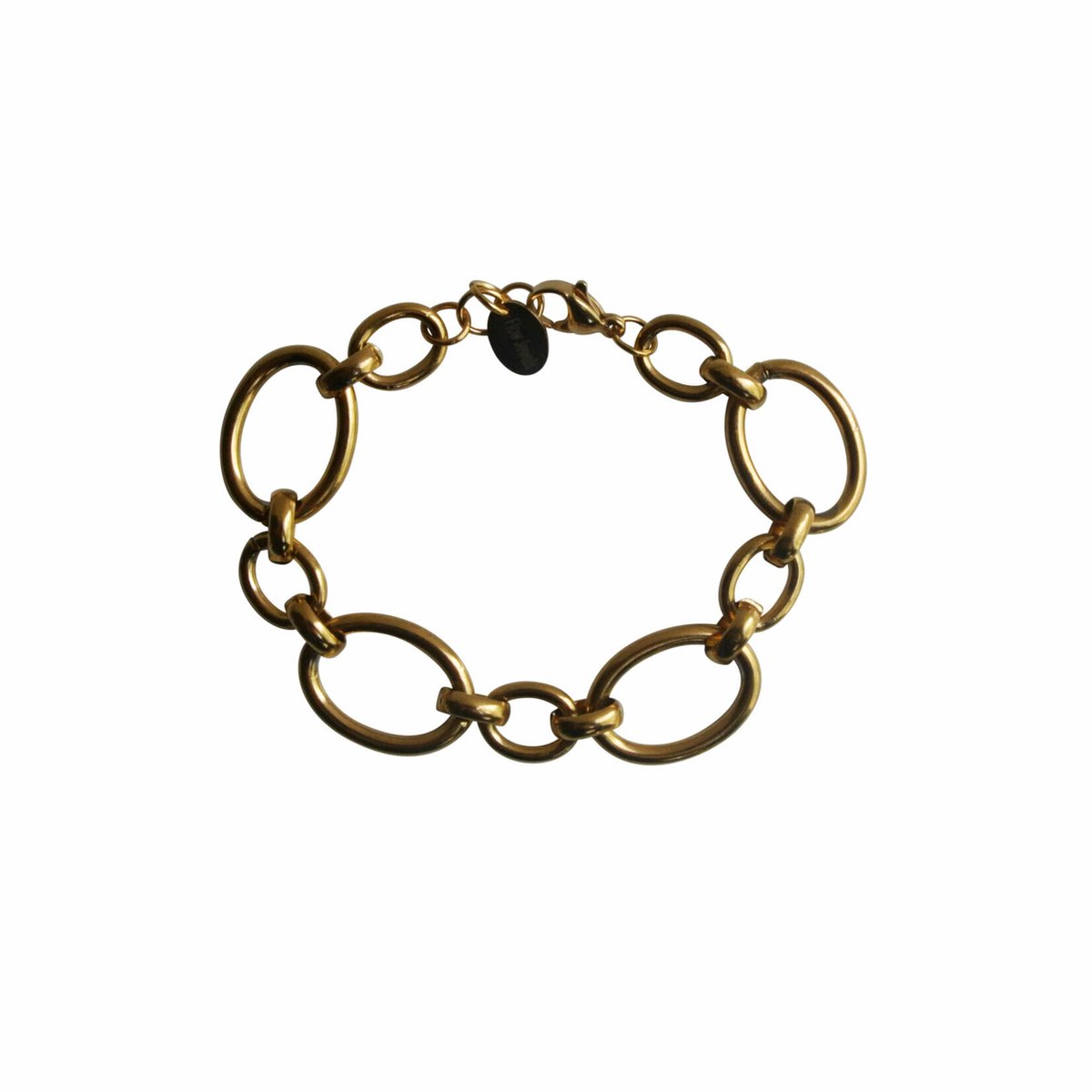 FlowJewels - statement armband - stainless steel - goud