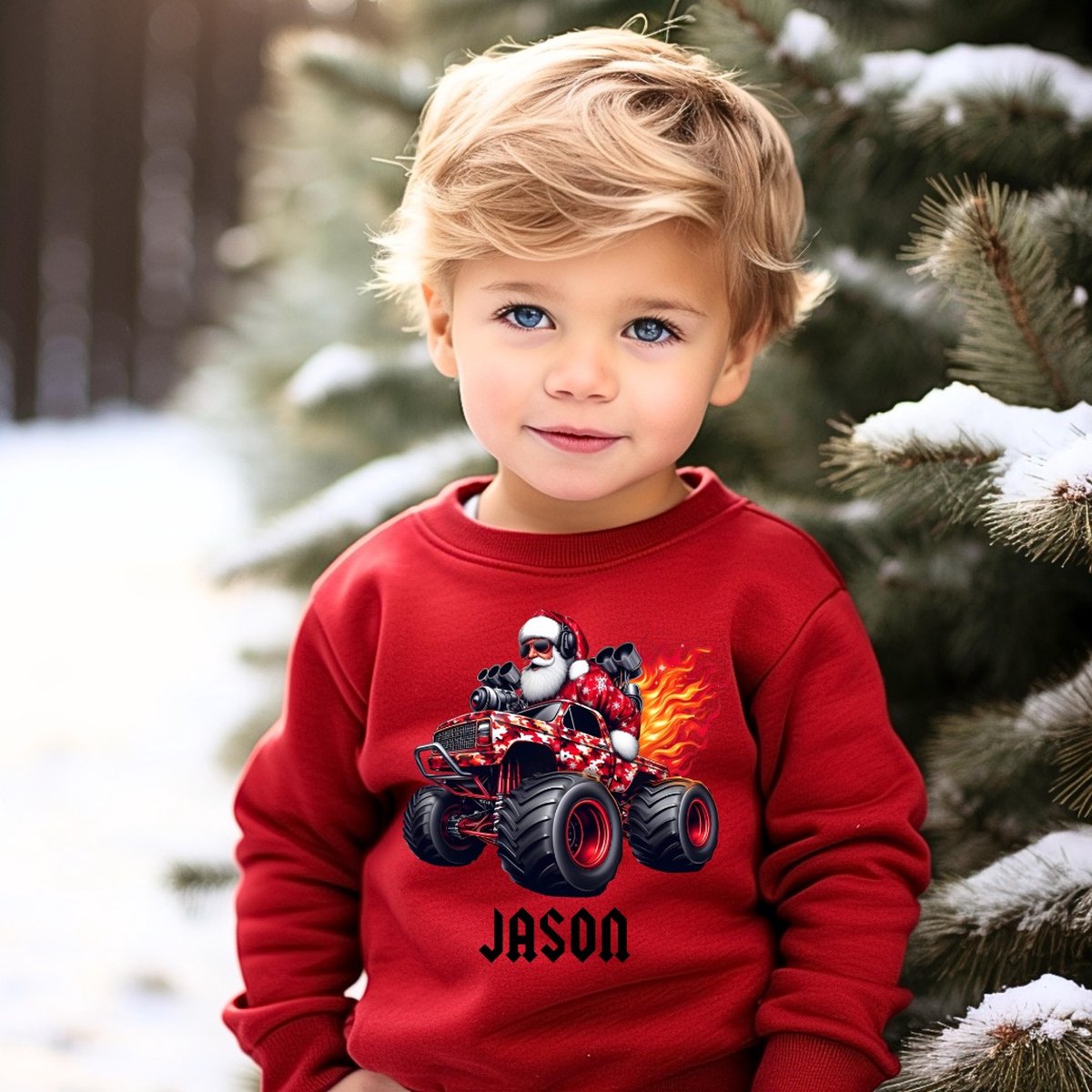 PATPAT Kersttrui voor meisjes en jongens, gebreide sweatshirts, kerstsweatshirt met lelijk en feestelijk design, zachte en comfortabele stof, geschikt voor kerstfeesten en meer, rood, 104-110