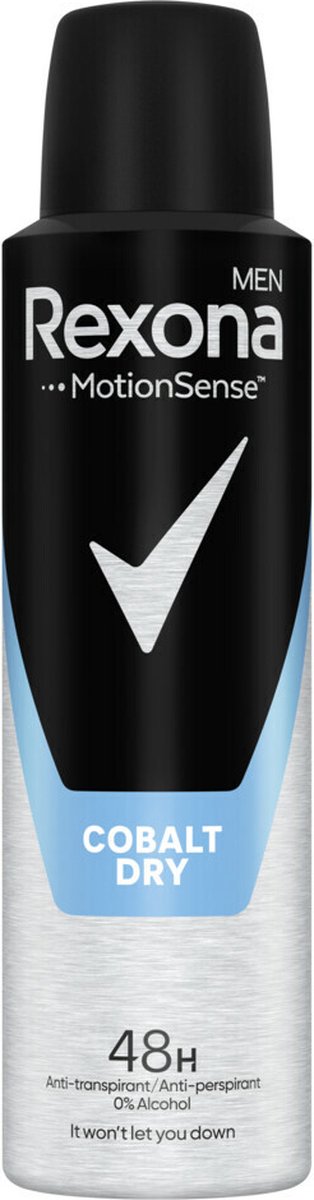 Goedkoopste Rexona Men Anti-Transpirant Deodorant Spray - Cobalt Dry - met MotionSense Technologie - 2 x 150 ml