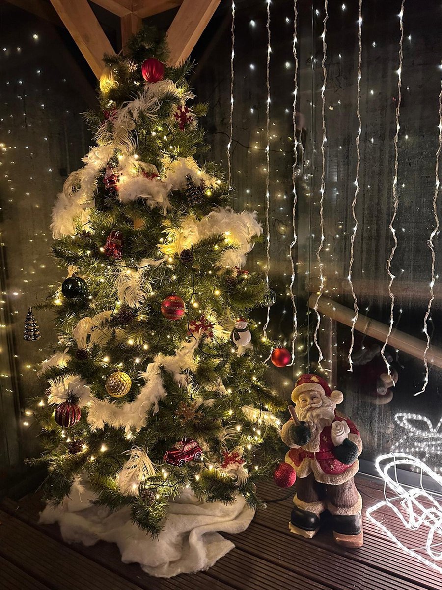 HEM Klassieke Kerstballen Set – 25 Stuks – Groen, Rood & Goud Glitter – Sneeuwvlokken Design – Luxe Kerstdecoratie – Kerstboom Ornamenten
