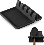 Brateuanoii 2 Stuks Rvs Zilveren Lepel Rest, Keuken Lepel Houder Teller Kookgerei Rest, Roestvrijstalen Lepelhouder Voor Kookplaat, Lepelsteun, Lepellepelhouder, Lepel Houder, Vaatwasmachinebestendig