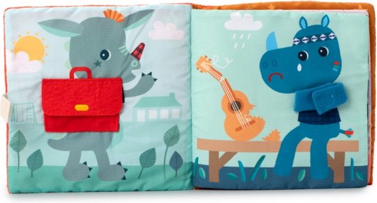 Lilliputiens - Activiteitenboek Stella En Haar Knuffel - Zacht Boekje Met Konijnknuffeldoekje - Op Elke Pagina Van Dit Activiteitenboek Plaats Je Het Knuffeldoekje In Het Daartoe Voorziene Plekje - Geschikt Vanaf 3 Maanden van Lilliputiens — afbeelding 3