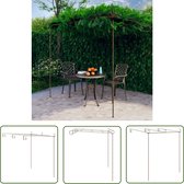 vidaXL Pergola - Tuinpergola - Tuinpergola 3x3x2,5 m ijzer antiekbruin - Smeedijzer - Antiek Bruin - Buitendecoratie