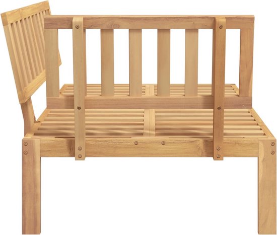 Canapé d'angle The Living Store en bois d'acacia - 133 x 92 x 69 cm - Canapé d'angle design modulable - Canapé lounge - Ensemble de jardin - Mobilier d'extérieur - Banc de jardin - Bois d'acacia - Mobilier Plein air
