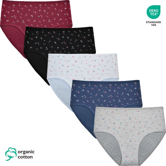 FINETOO Katoenen ondergoed voor vrouwen brutale hoge snit ademend stretch sexy dames hipster bikini slipje pak S-XL, Kleurrijke strepen 5a, S-M FINETOO Katoenen ondergoed voor vrouwen brutale hoge snit ademend stretch sexy dames hipster bikini slipje pak S-XL, Kleurrijke strepen 5a, S-M