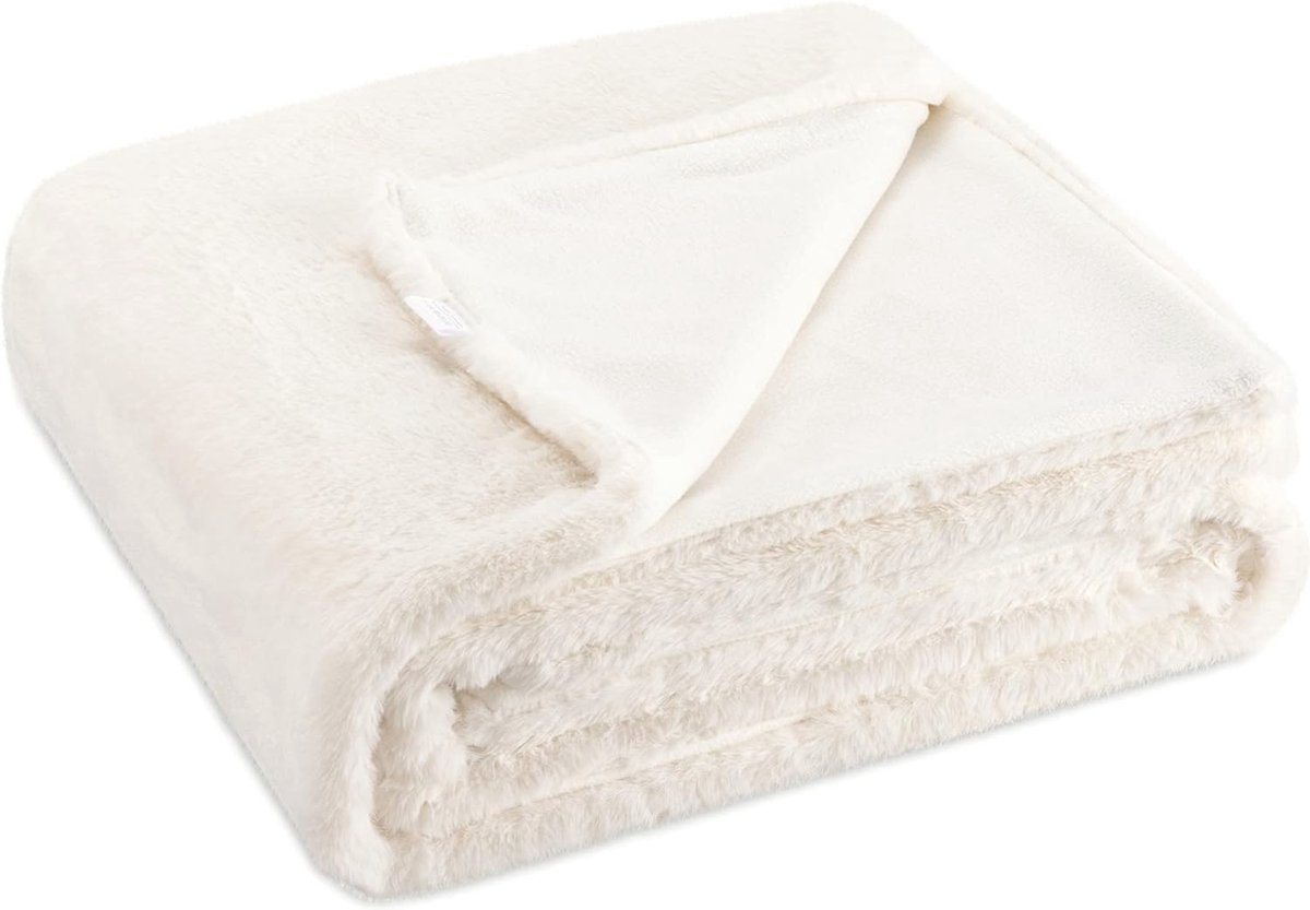 Pluche Kunstbont Deken - Zachte en Warme Kleding voor Sofa, Bed en Stoel - 150 x 130 cm
