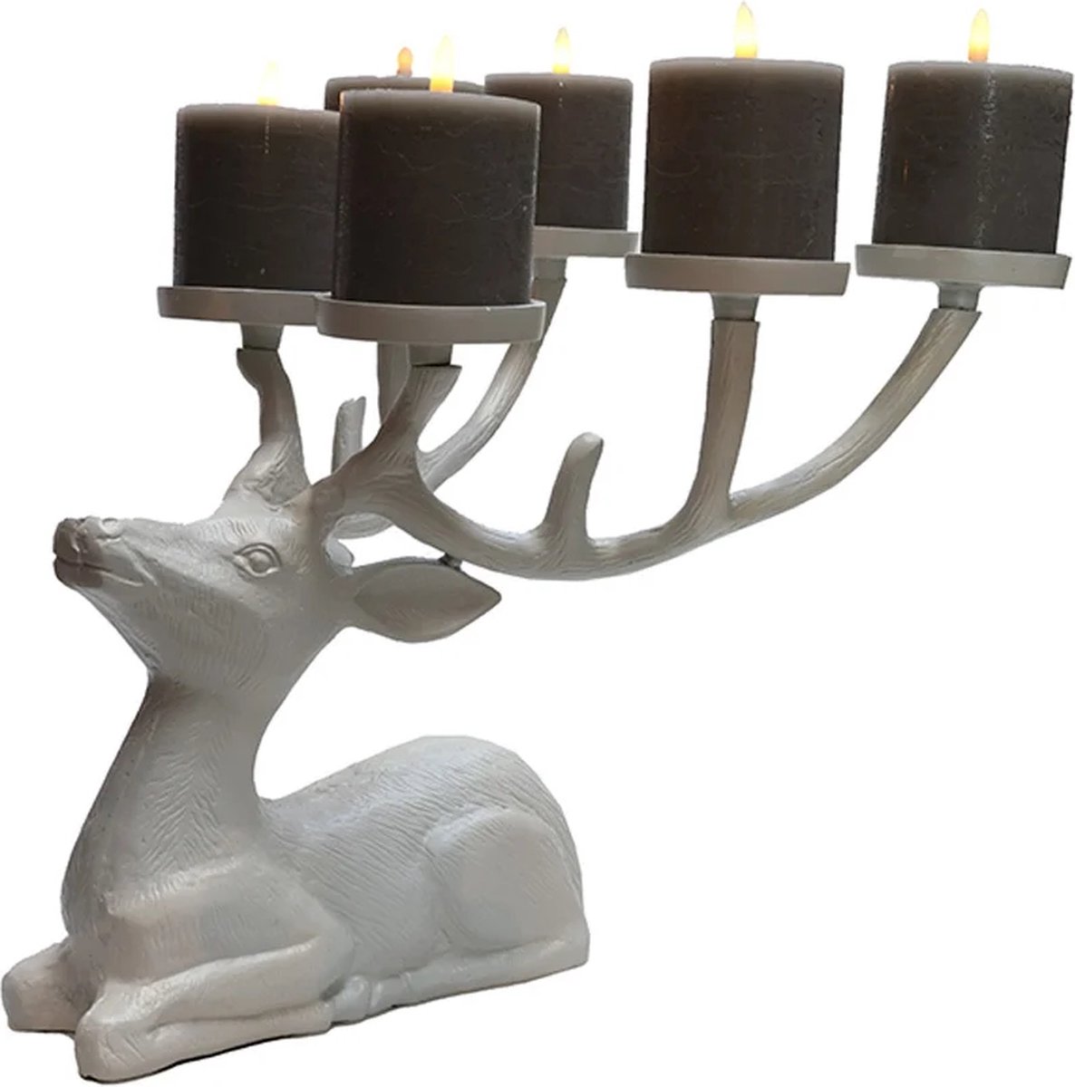 Vase The World Kandelaar Maloca | ivory - beige | Hert | Decoratie | L37 x B35 x H31 cm