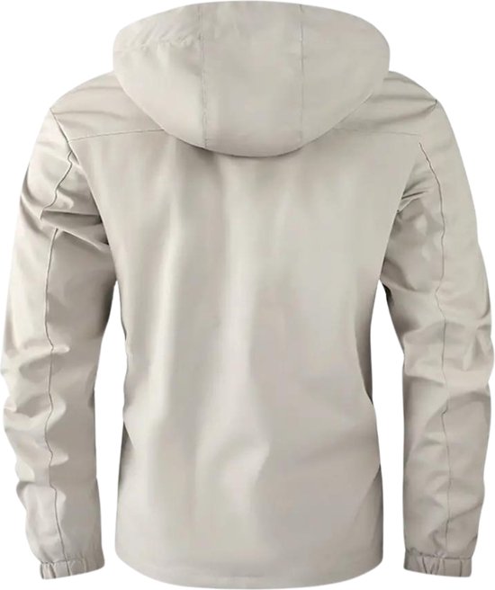 Bovista Windjas Voor Heren - Windjack - Waterdicht - Jas Met Capuchon - Outdoorjas - Volwassen - Wit - Maat M