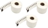 Label Tape Geschikt voor Dymo 11352 | 54 x 25 mm | S0722520 - Wit - 500 labels per Rol - 3 stuks - Geschikt voor: 310 320 330 400 400 Turbo 400 Duo 450 450 Turbo 450 Twin Turbo 450 Duo 4XL Wireless