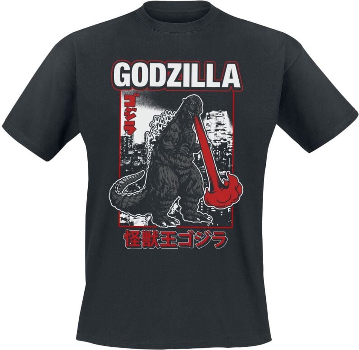 Godzilla Atomic Breath T-shirt zwart L Katoen - Fan merch, Film, TV-series