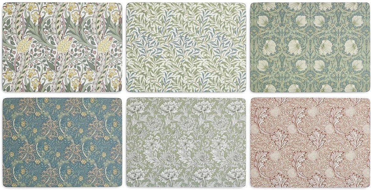 Kleurige Placemats Set van 6 - 30,5 cm x 23 cm, Vlek- en Hittebestendig