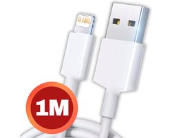 Oplader - Geschikt voor Lightning naar USB A Kabel - Oplaadkabel geschikt voor iPhone X/11/12/13/14 - Opladers - Wit