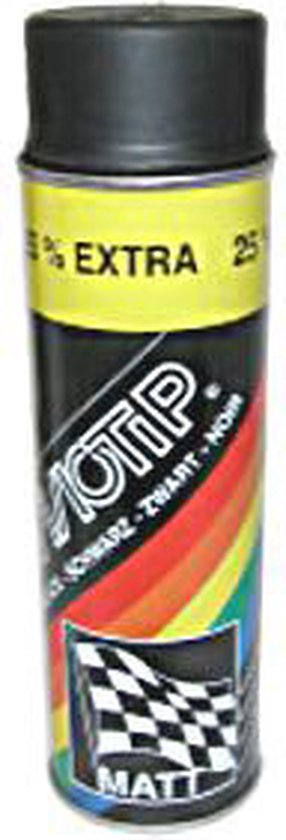 Bombe de peinture Motip pour Auto Noir mat / 500ml / M04006 Neuf