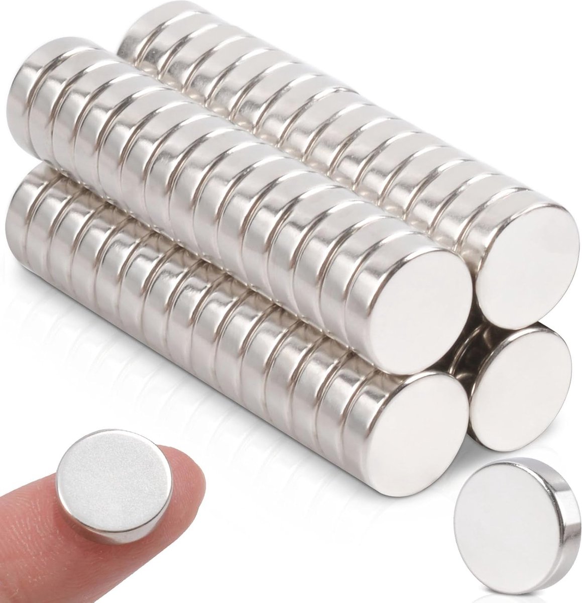 Sterke Neodymium Magneten 10 x 3 mm - 60 Stuks - Ideaal voor Koelkast, Whiteboard en Kantoor
