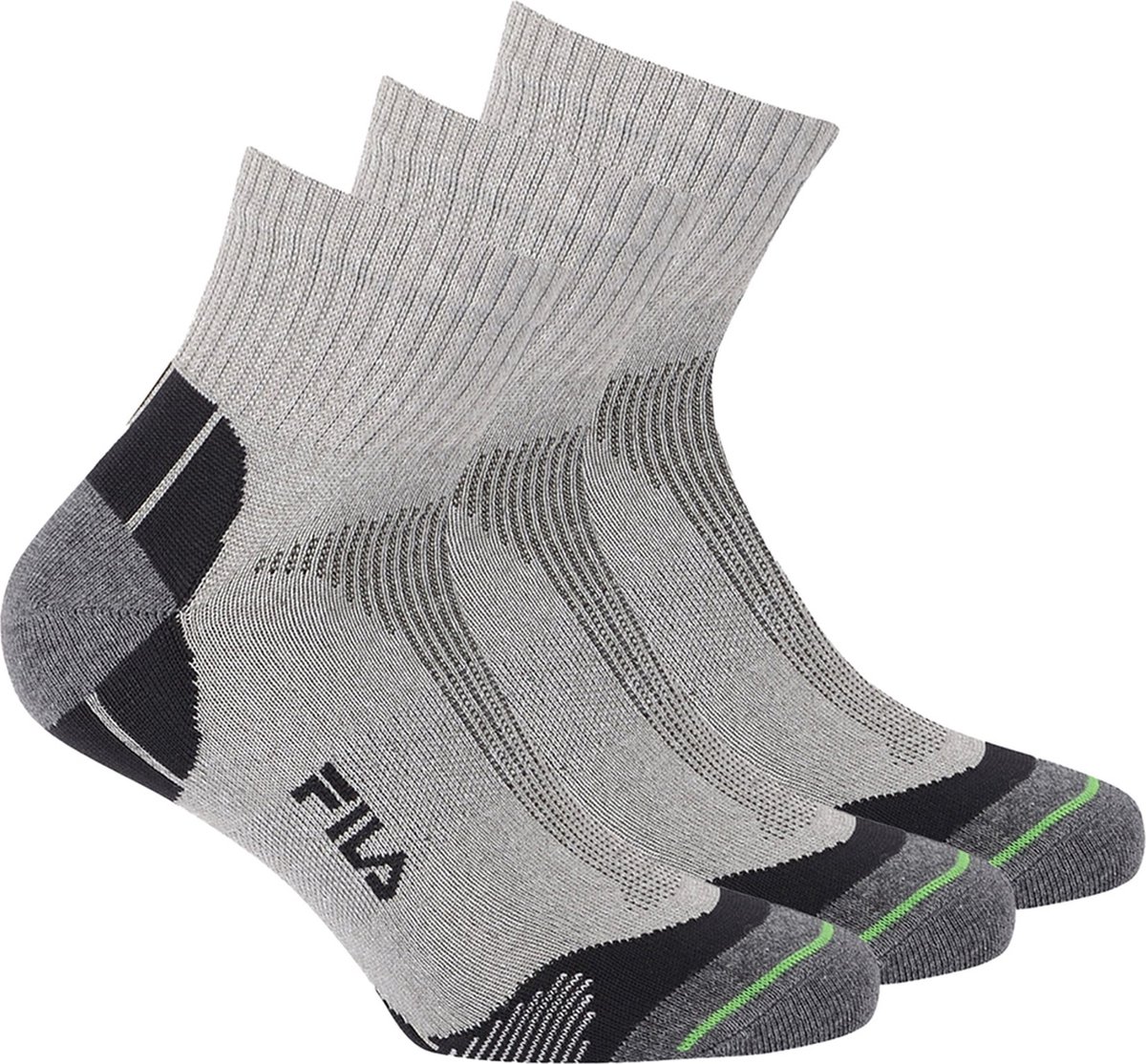 Fila Sokken FILA QUARTER UNISEX SOCKS MULTISPORT 3P Set van 3 Grijs