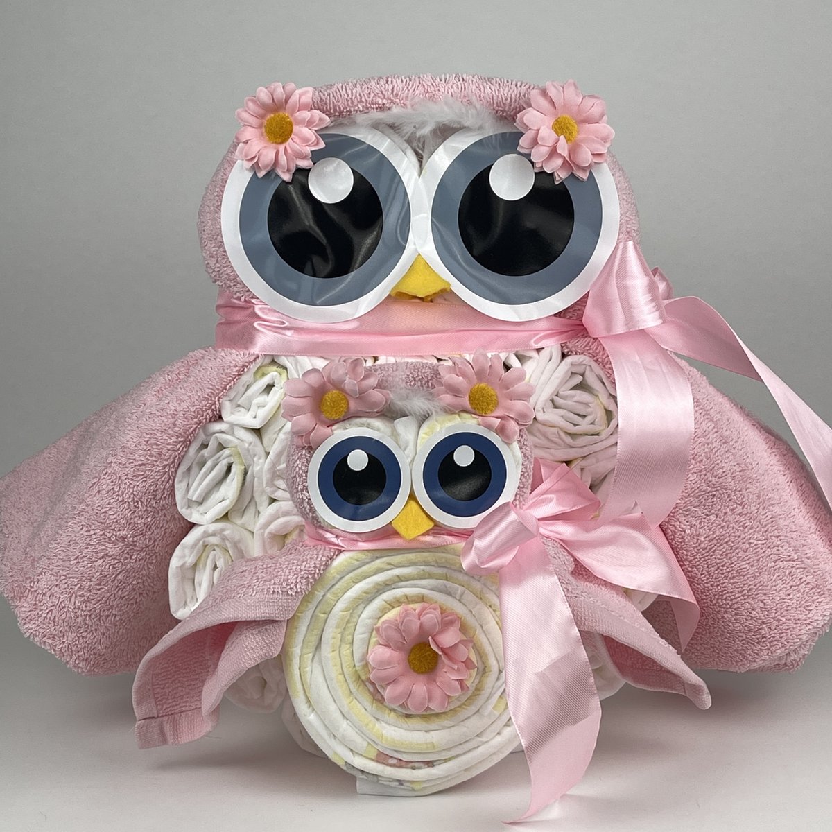 Goedkoopste Chouette-Chouette | Luiertaart Uil Luieruil Meisje | Kraamcadeau | Geboorte Meisje | Babyshower | Roze
