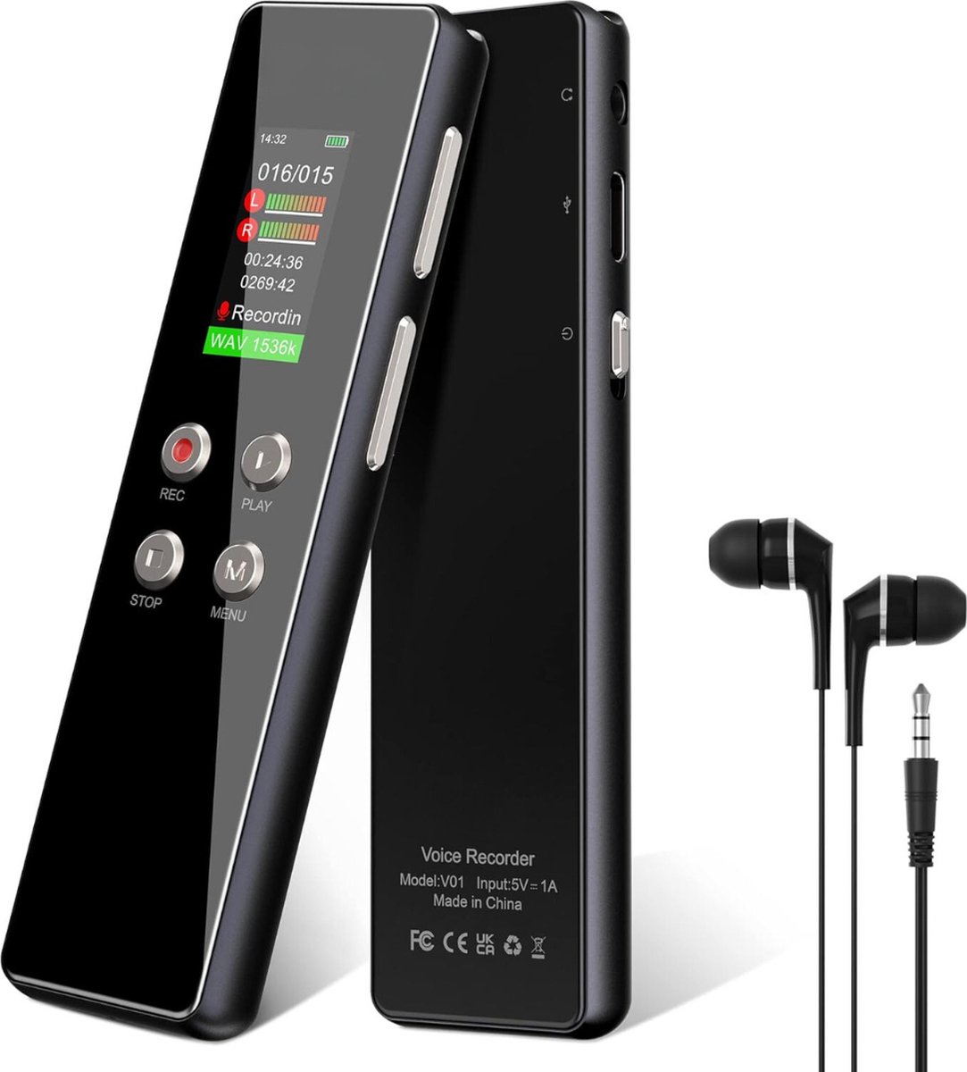 Lexium Afluisterapparatuur - Afluisterapparatuur op afstand - Afluisterapparatuur spy - Voice Recorder - Dictafoon