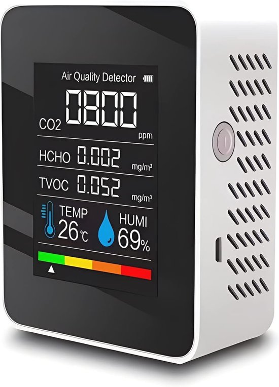 Merač kvaliteta vazduha 9 u 1 PM1.0, PM2.5, PM10, HCHO, TVOC, CO, CO2 AQI, temperatura, vlažnost