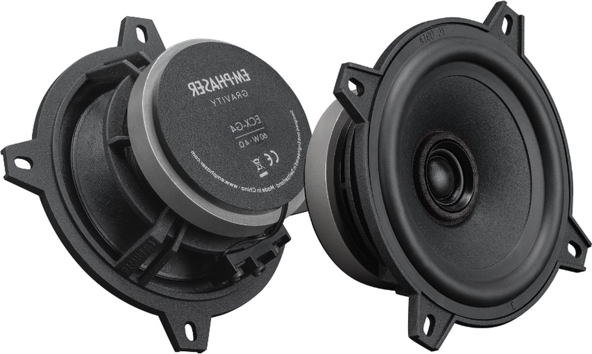 Emphaser ECX-G4 - Autospeakers - 10cm speakers - 2 weg coaxiale set - 100mm luidsprekers - 60 Watt RMS - 4 Ohm