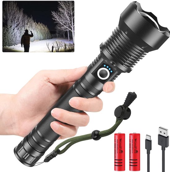 King De Torche Rechargeable Usb Étanche Super Brillant 18 * T6 Led 10000 Lumens Lampe De