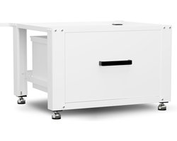 Bodo® - Wasmachine Verhoger - Kast - Ombouw met Lade - Wit - 61x58x44-48cm