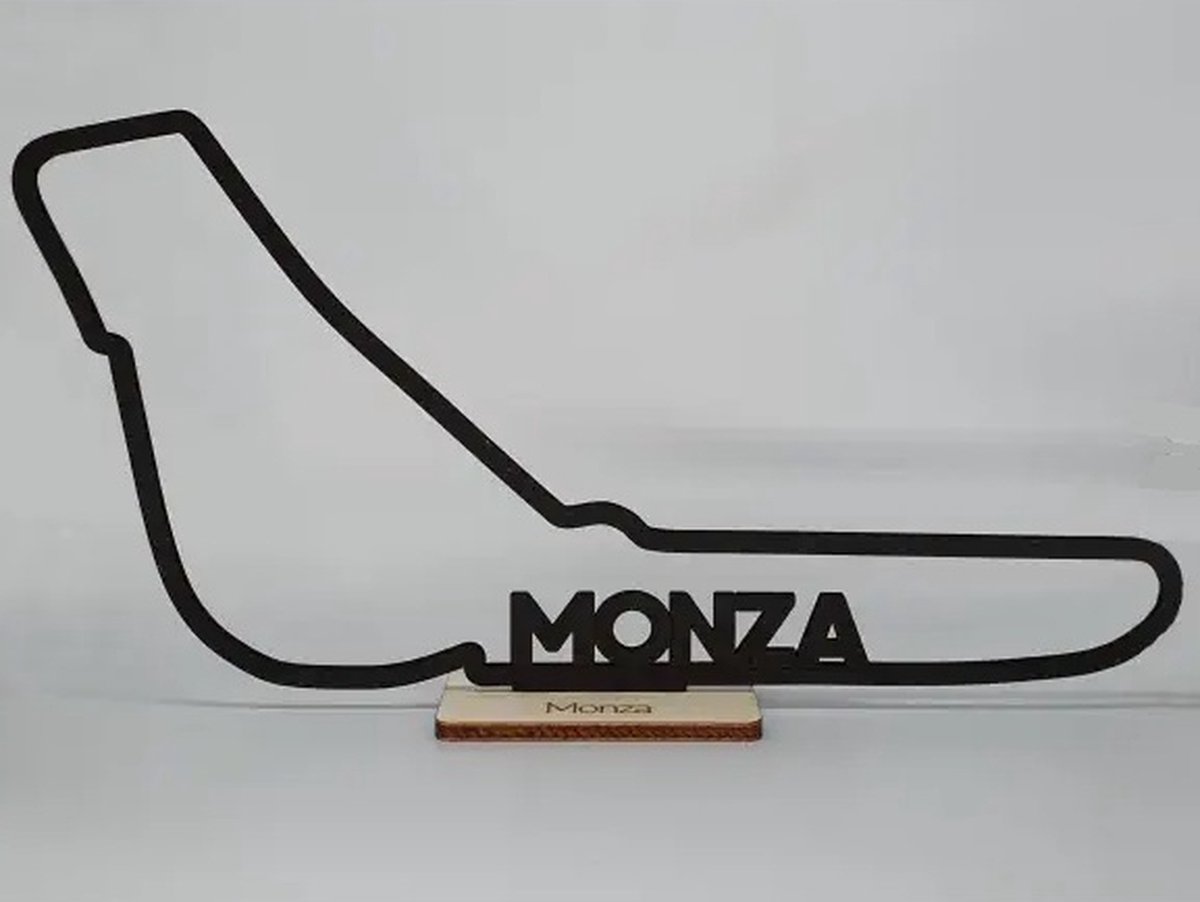 F1 Circuit Monza - 19x36cm - Naturel - Black - Silhouette