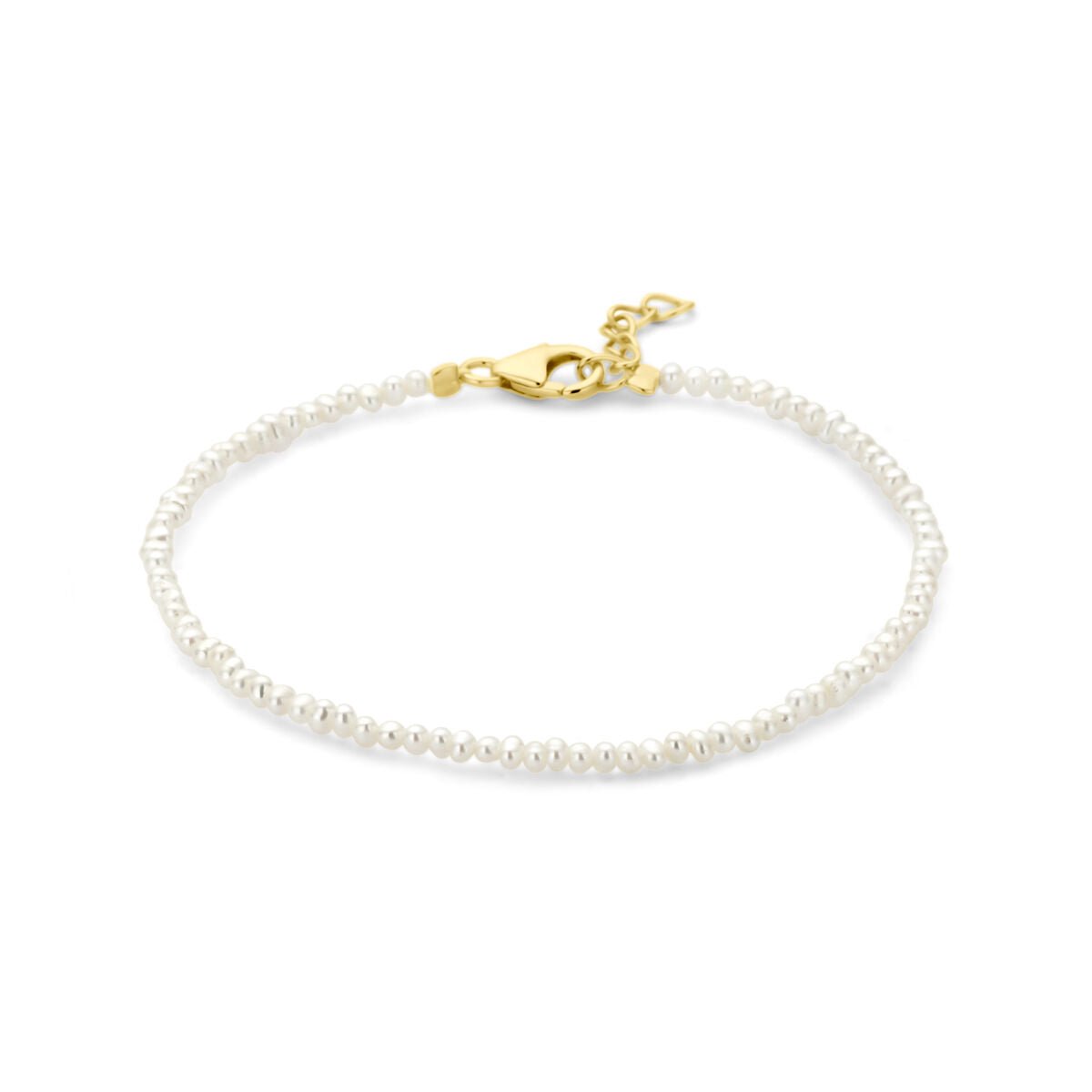 Zilver verguld (geel) armband parels 16,5 + 2 cm 3 micron - 2103767