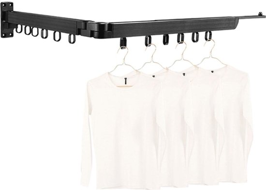 LANTUS Droogrek, opvouwbaar, met wieltjes, hoge capaciteit, wasrek van roestvrij staal, vleugels, opvouwbaar op 3 droogniveaus, voor binnen en buiten, 72 x 56 x 152 cm (grijs