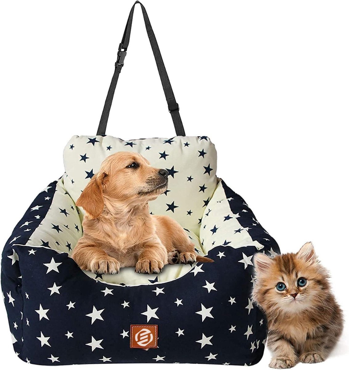 Equivera Hondenmand Auto - Autostoel Hond - Automand Hond - Hondenstoel Auto - Hondenmand Auto Achterbak - Hondenkussen Auto - Honden Mand Auto