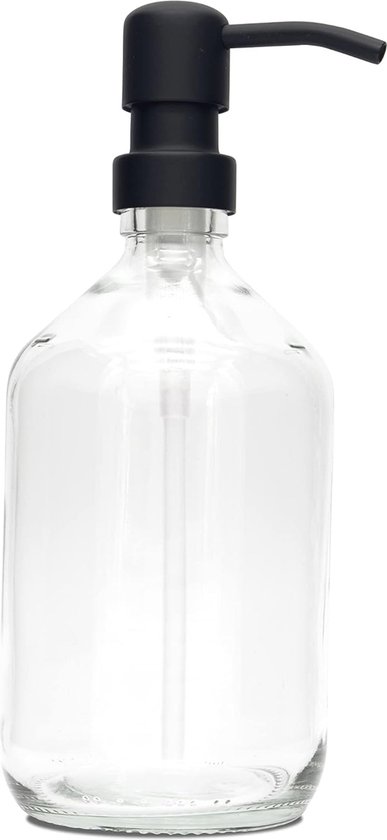 Kuishi Drie heldere glazen pomp 250ml fles met roestvrij staal gouden pomp, milieuvriendelijke navulbare zeepdispenser, stijlvolle badkamerdecoratie