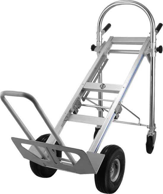 Steekwagen - Transportwagen - tot 250 kg - luchtbanden - blauw