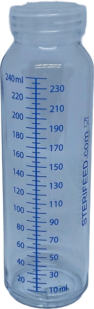 Sterifeed Glazen Moedermelk bewaarfles / babyfles glas 240ml 5 stuks van Sterifeed — afbeelding 2
