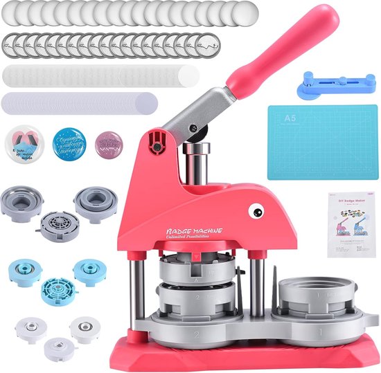 Machine à Fabriquer Des Boutons,SucceBuy Kit De Poinçonnage De Badges De Tailles Multiples De 1 25 2 25 Pouces Machine A Fabriquer Des Broches 95456563