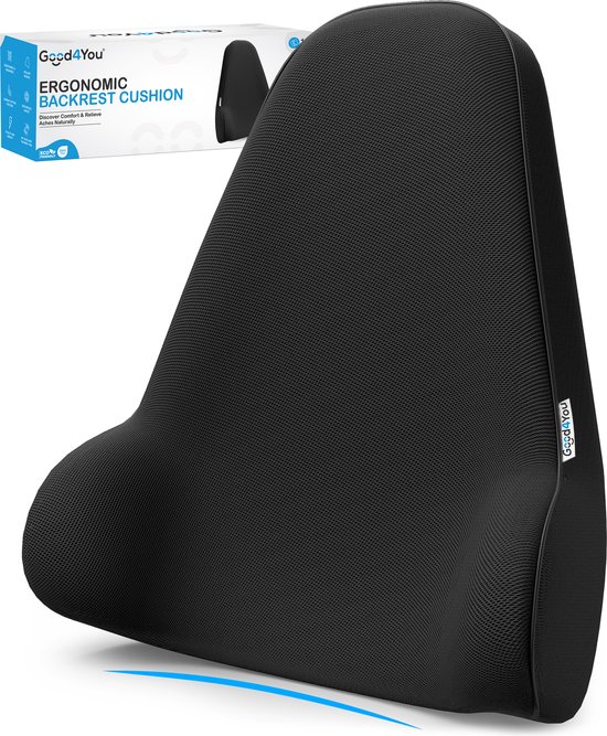 Ergonomische Rugsteun Auto & Bureaustoel - Rugkussen Onderrug - Lendekussen - Traagschuim -  Minder Rugpijn