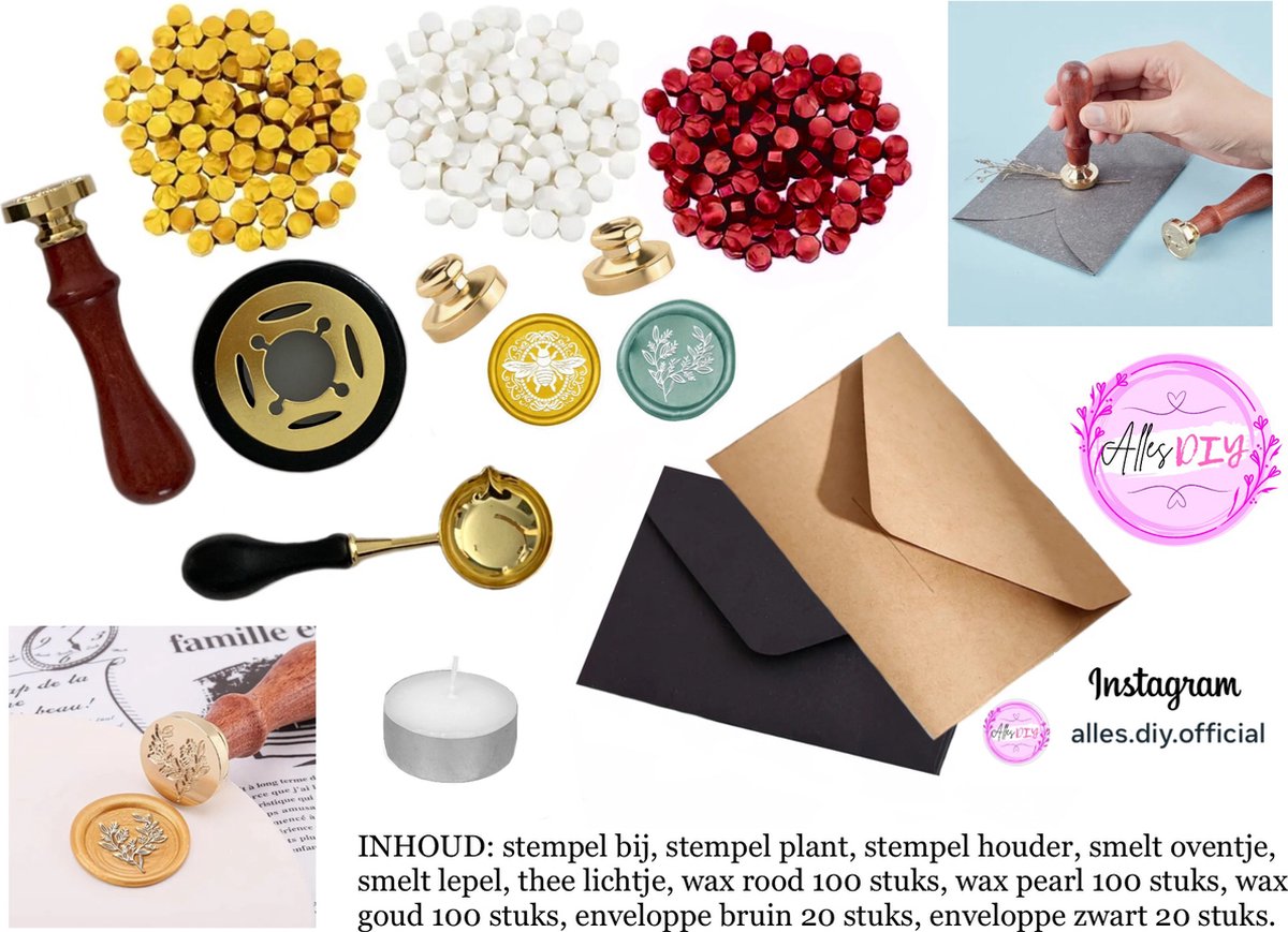 Lakzegel stempel set