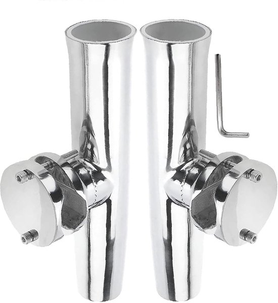 Hengelhouder voor 2 hengels – RVS – 3 stuks – Montagne Watersport